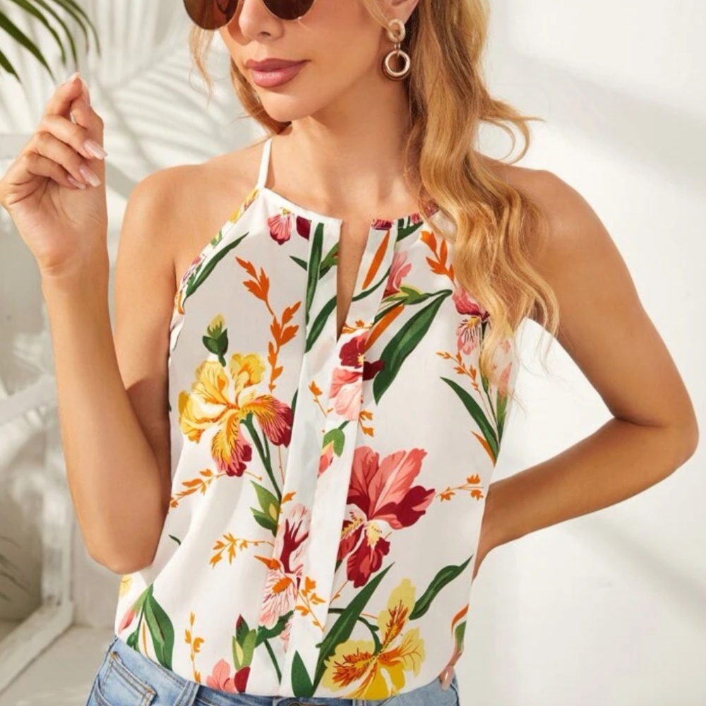 BRAND NEW! Floral Boho Halter Top PRICE FIRM!